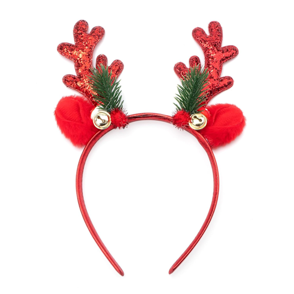 Christmas Headband Glitter Christmas Elk Horn Headband Cute Christmas Hairband Christmas Costume Party Accessories Suitable for Women and Girls