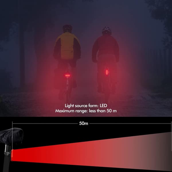 USB Oppladbart LED Sykkel Baklys Sett - 2 Pakning Super Sterk [JUN]