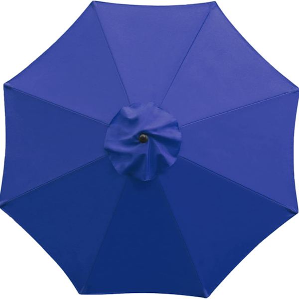 Parasol Replacement Cover, 8 Ribs, 3 m, Waterproof, UV Protection, Replacement Fabric Sapphire Blue sapphire blue