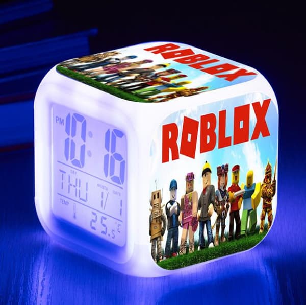Roblox-herätyskello lapsille, jossa on 7 värin vaihtavaa LED-valoa [JUN] B