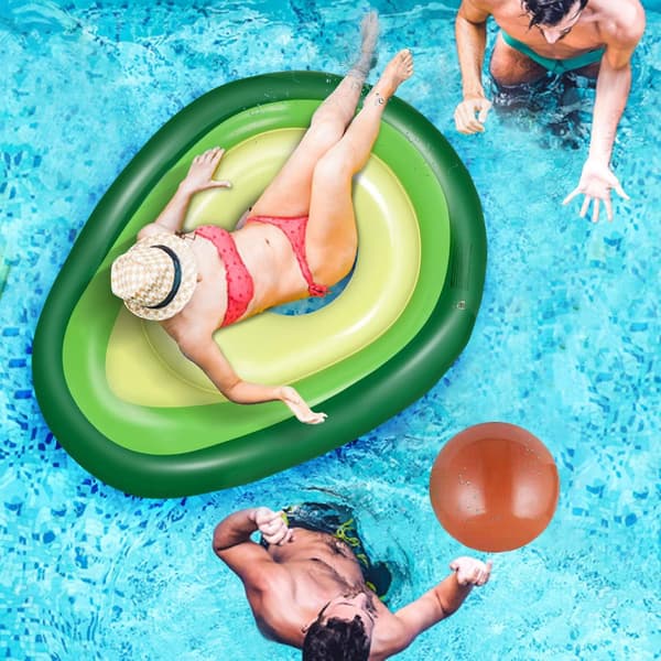 Oppblåsbar Avokado Badeleke med Ball - Morsom Badeleke for Barn og Voksne (160x122 cm) [JUN]