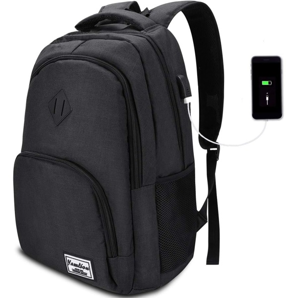 Laptop ryggsäck skolryggsäck för 15,6 tum laptop skola