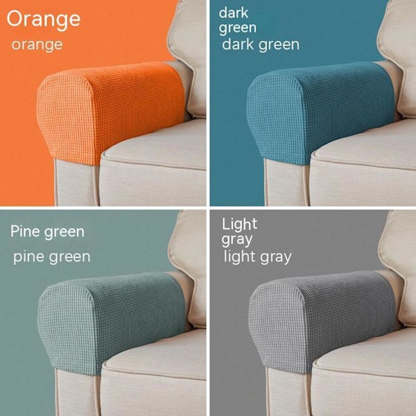 2 stk Beige Sofa Armlænsbetræk Anti-Skrid Sikre Stræk Sofa Armlænsbetræk Møbel Armlæn Stol Beskyttelse Betræk Arm Beskyttelse Slids