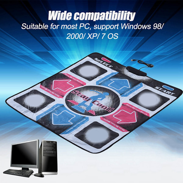 Sklisikker slitesterk dansematte med USB for PC