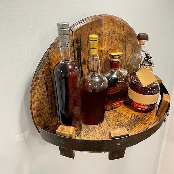 30 cm Trehylle Vinstativ Flaskeholder Vegg Hylle eller Stående Hylle Flaskeholder Skap