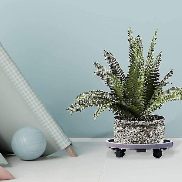 Växtvagn Rullande Växtställ Blomkrukställ, Med Hjul, Rullande Växtställ Och Plastväxtvagn, Växtställ För Inomhus + Utomhus Grå Grey 360