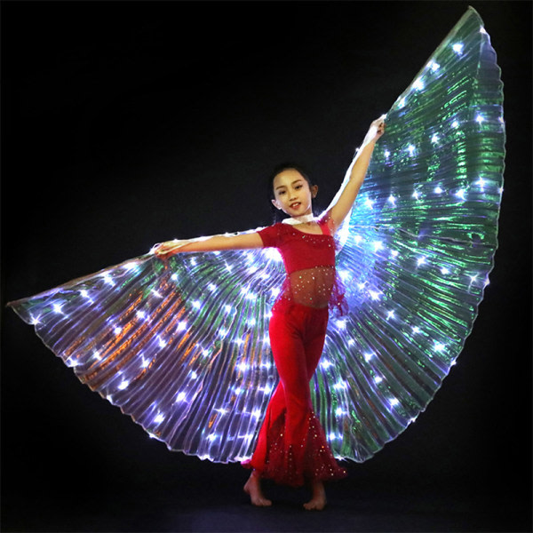 1 st Rainbowfärgade Ack Angle Led Wings Led Luminous Costumes Whit