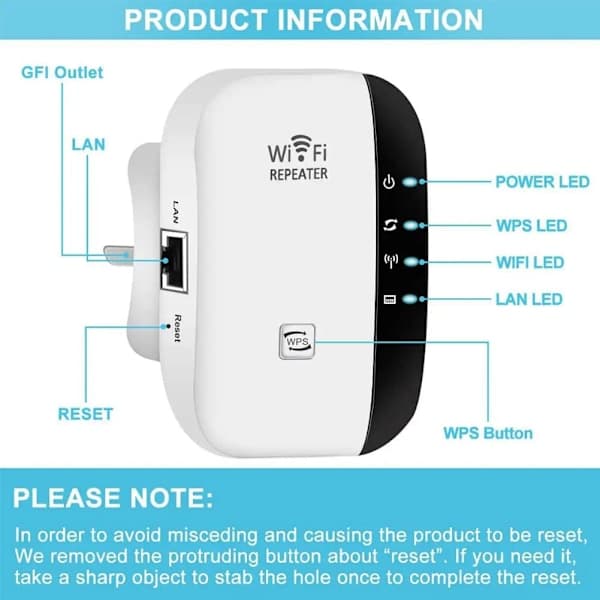 2024 WiFi Extender & Signalforstærker | Langtrækkende trådløs repeater [JUN]