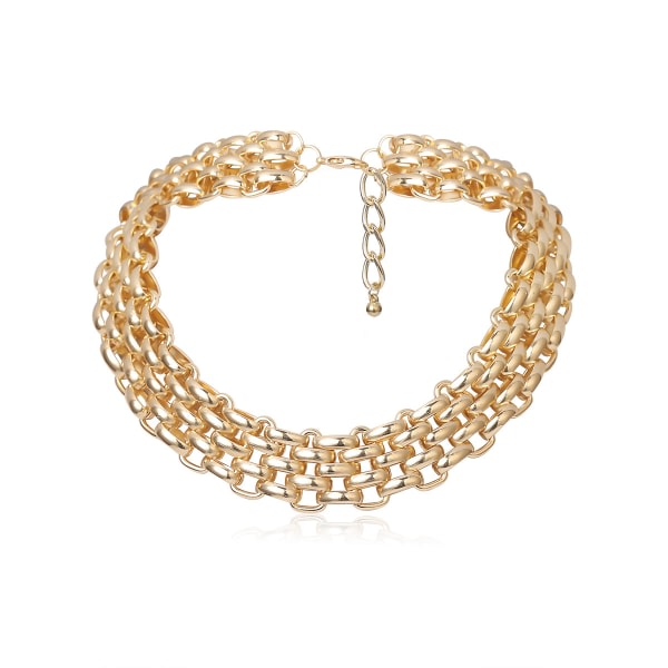 Gold Statement halsband kostym smycken set för kvinnor, Aesthe