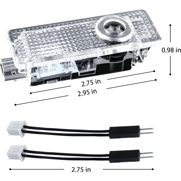 Auton oven LED-valonheitin, 4-pakkaus 3D-haamuvalojen päivitys