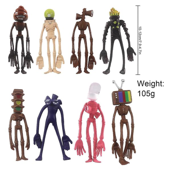 8-pak Siren Head Lekefigur Actionfigur Gave til Barn