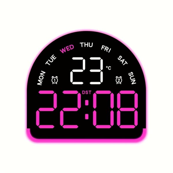 LED Digital Väckarklocka med Temperaturdisplay – Tyst, USB-driven, Stor Skärm för Sovrum Black