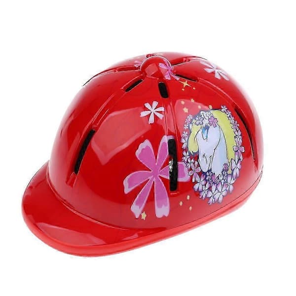 Justerbar ridehjelm for barn for hodebeskyttelse [JUN] Snow Red