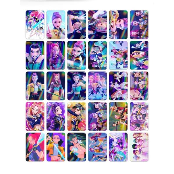 30 K-Pop Demon Hunters Kaksipuoliset Flash-kortit [JUN] ONESIZE