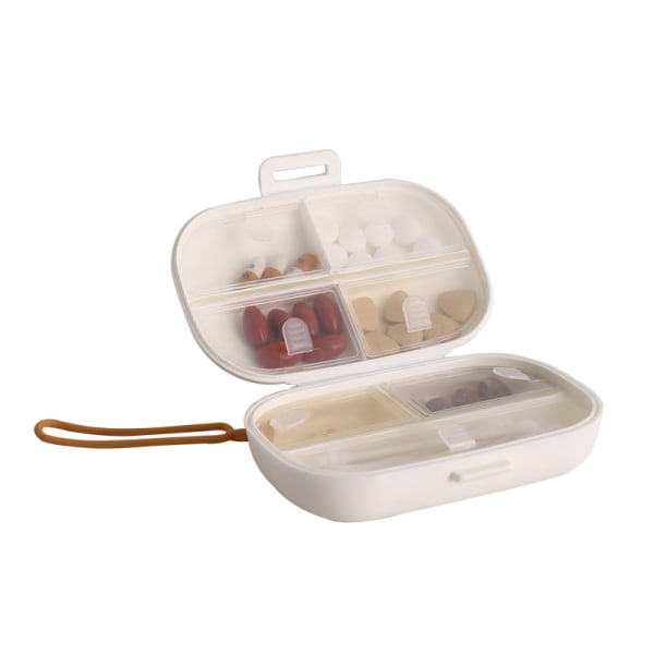 Bärbar Pill Box Mini Förvaringsbox Sortering Plast Box Travel (2-pack, slumpmässig färg)