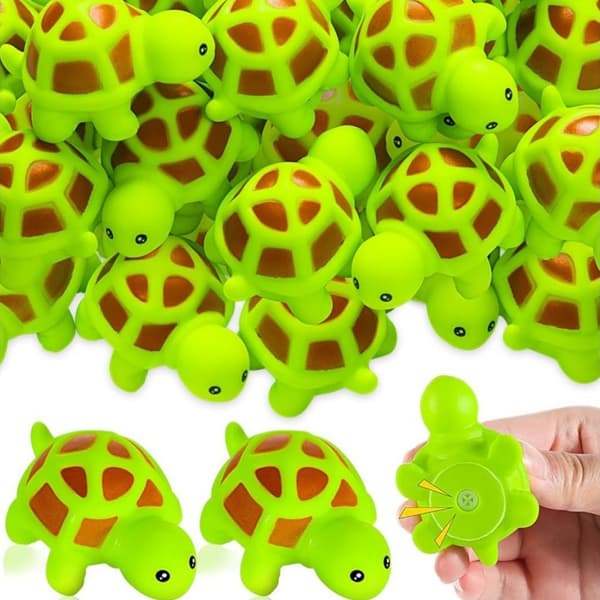 Stressavlastande Squishy Sköldpaddsleksaker för Barn, 20-pack Långsamt Stigande Fidgetleksaker