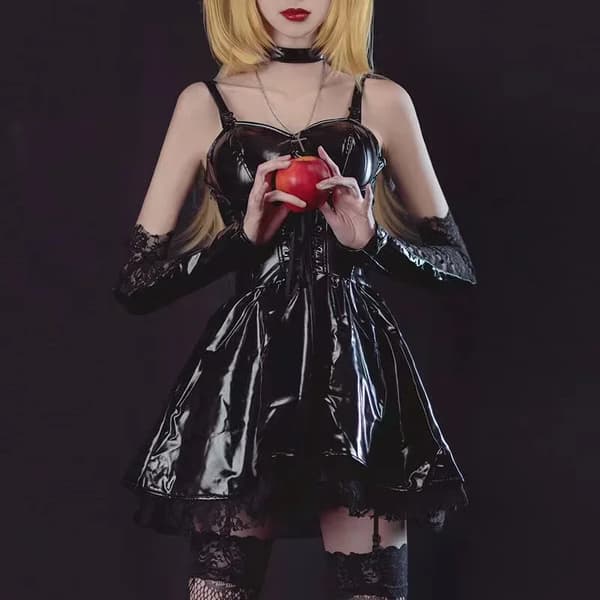 Death Note Misa Amane Anime Cosplay -asu & Uniformusetti [JUN] Costume+Wig L