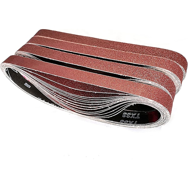 Hiomanauha 25 x 762 mm | 15 kpl hiomanauhoja | Hiomanauhasetti 3x karkeus 80/120/150/240/400 kutakin nauhahiomakoneille