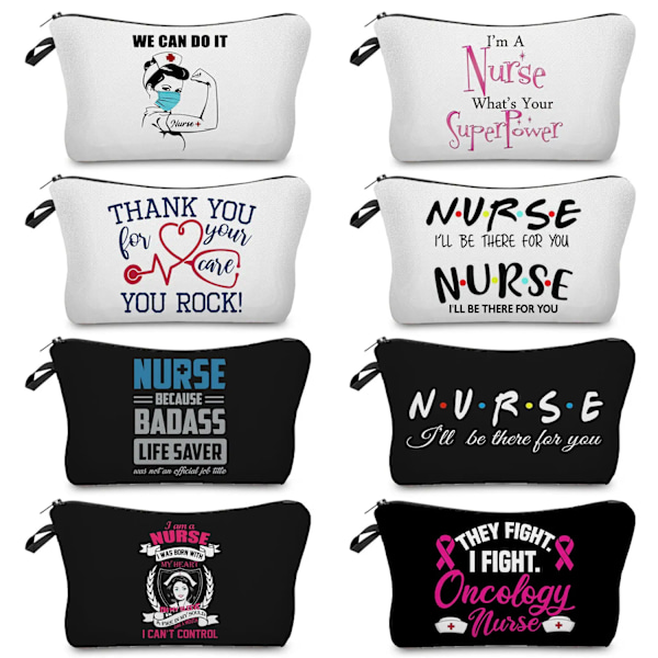 Animerade Tryck Sjuksköterska Kosmetikväska Sjukhus Läkare Present Sminkväska Resor Mini Toalettväska Damväska Organizer Insats hz6990 Nurse Bag