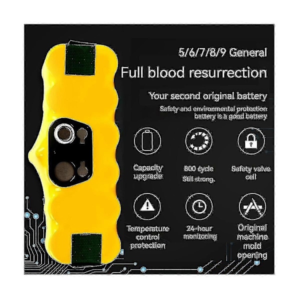 14.4v 6000mah Robotstøvsuger Batteri For 500 600 700 800 900 Serie 620 650 770 780 580 Batte