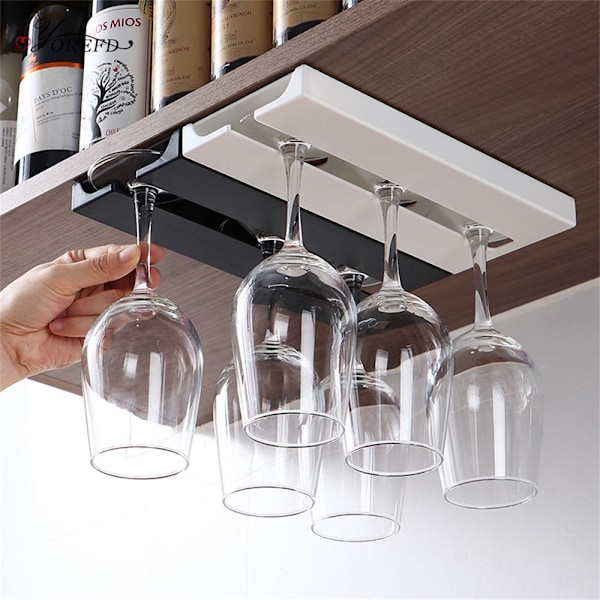 Vinglassholder Veggmontert Hvit white