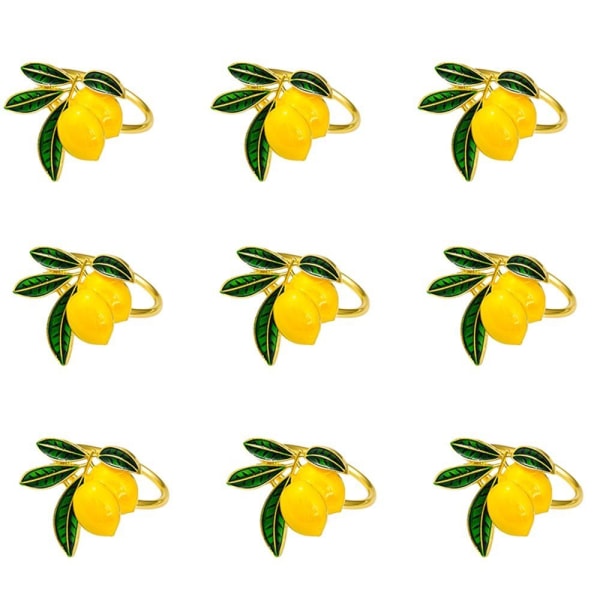 Servettringar citron servettringar frukt servettspännen 9st