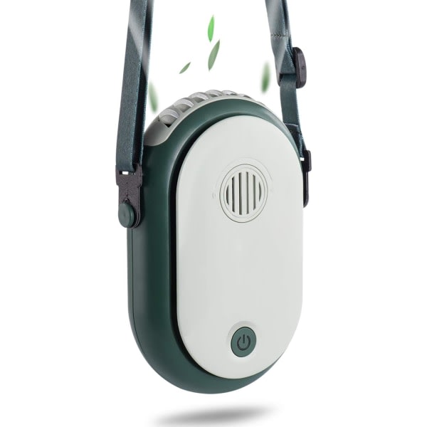Bärbar hängande halsfläkt Bärbar personlig fläkt Batteridriven USB uppladdningsbar 3-hastighets Mini Handhållen Luftkonditionering Kylning Kylhalsband