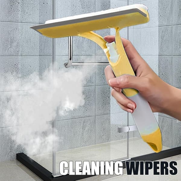 Window Scraper Window Wiper with Foam Spray Window Wiper Set Bathroom Window Scraper with Spray Bottle Window Cleaner