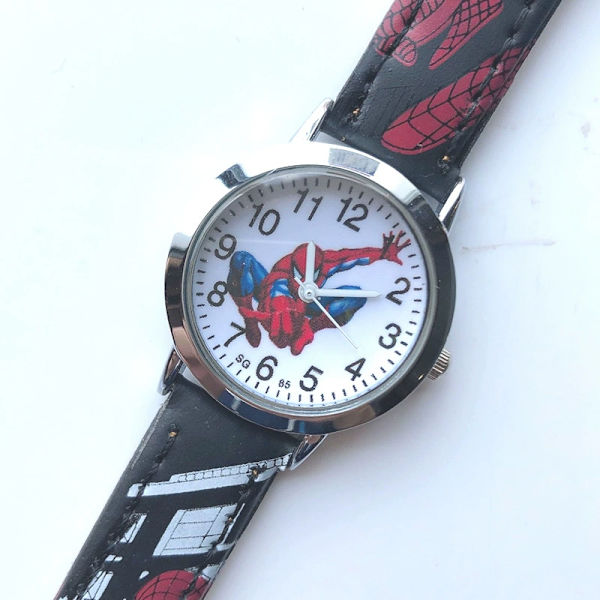 Spiderman Quartz ur til børn med sort rem [JUN] black