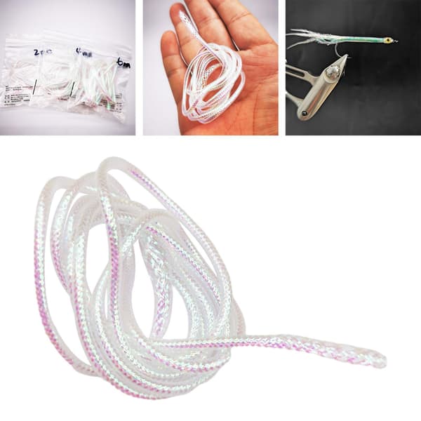 1/2/3 4M Mylar Flat Braid Perlehvit Fluebinding 4mm 4mm 1 Pc