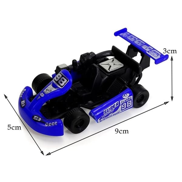 5 stk. Pull Back Bil Legetøj Inertial Go Kart