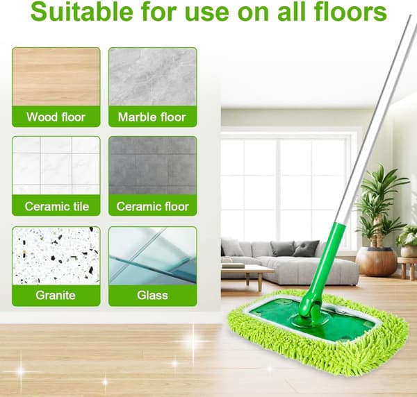 10-pakning gjenbrukbare mikrofibergulvputer kompatible med Swiffer Sweeper[JUN]