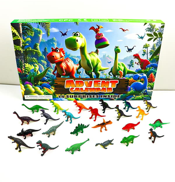 Dinosaur Julekalender - 24 Dages Mini Plastikmodel Blind Box Gave [JUN] Dinosaur