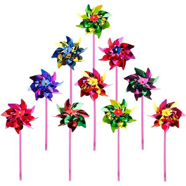 36 kpl Muoviset Sateenkaari Tuulimyllyt Pihalle Puutarhaan Nurmikolle Spinner Hauska Fiesta Deko Liekki Värit 15 x 36,5 cm (Satunnainen Väri)