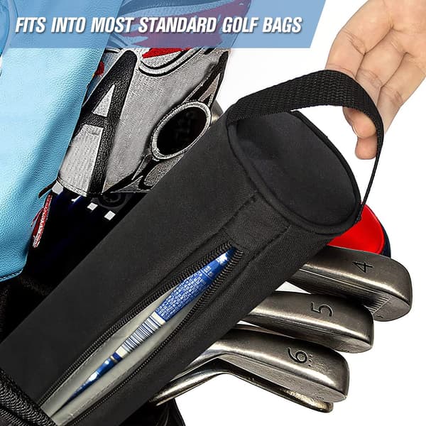 7-dåsers isoleret køletaske til golfbag, ølholder, slyngekøler grey