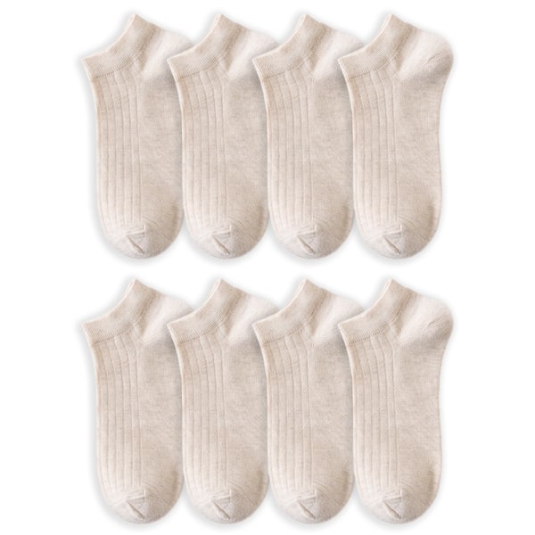 Men's No Show Socks 8 pairs of invisible cotton socks, non-slip