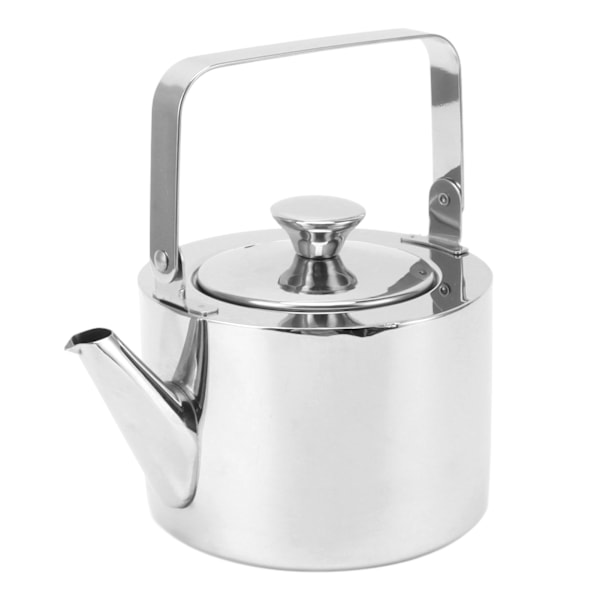 Tekande i rustfrit stål med si Fortykked fløjtende tekande i metal med ergonomisk håndtag til alle komfurer Lille, 1L 0.6