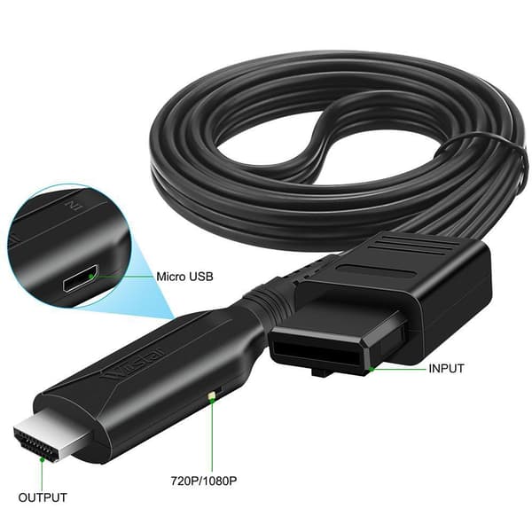 HDMI-adapteromvandlarkabel för Nintendo Gamecube Super NES N64 [JUN]