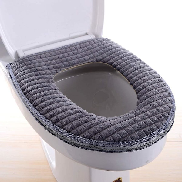 Toiletbræt Dæksel, Badeværelse Blød Varmt Vaskbart Cover Pude, Varmt Toiletbræt Dæksel Cover Toiletbræt