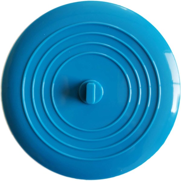 Badkarproppar Silikon diskbänkspropp Diskbänkspropp 15,3 CM diameter för kök, badrum (1 st, blå)