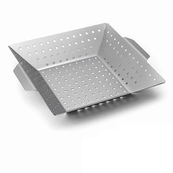 Grillpande i rustfrit stål, grøntsagsgrillpande, grillkurv FLYE1392