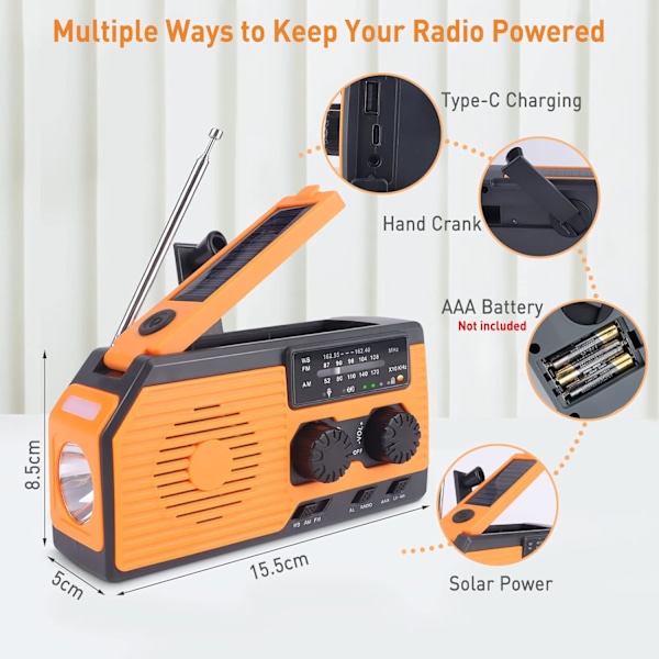 Solradio, Byggradio, Bärbar Veva Radio, Nöd