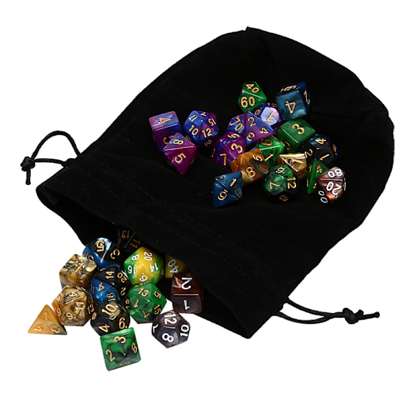 49 kpl Akryyli Polyhedral Dice Set - Lautapelille