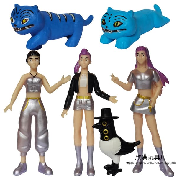 MINISO Demon Hunters Huntrix Kpop Figur - Derpys Tiger Rumi Samlerobjekt [JUN] 6PCS-3 Option 1
