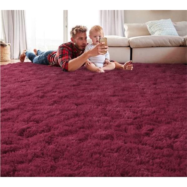 Moderna fluffiga mjuka mattor för vardagsrum, lämpliga för barn