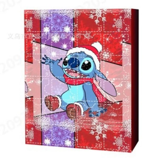 Jul Stitch Adventskalender for barn Mickey Minnie Blind Box Juguetes Overraskelse Leksaker for barn 2024 Navidad Gaver