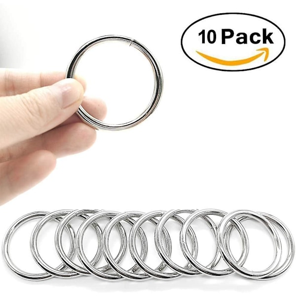 Metallringar 2 tum för växtupphängningar Stål Silver Ringar Metall Aros De Metal Para Macrame 10 Pack 60mm Små Metall O-ringar