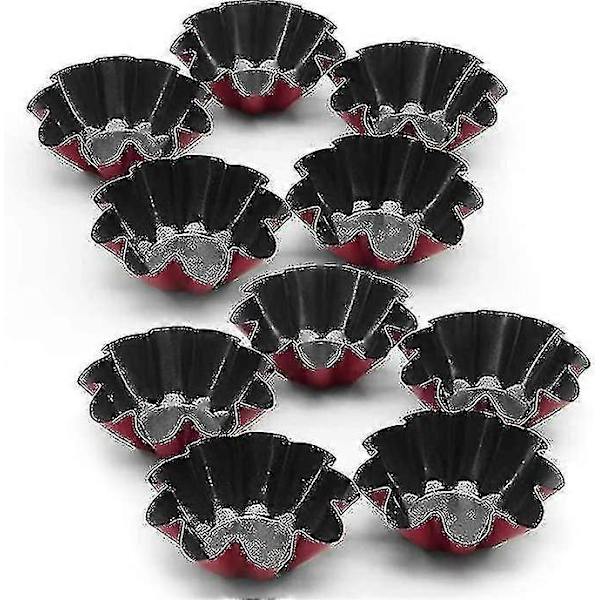 10-pack Tartlettformar, Mini Muffinsformar i Kolstål [JUN]