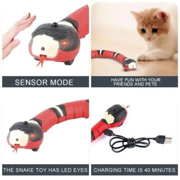 Smart Sensing Snake Cat Leksaker Elektroniska interaktiva leksaker för katter 1st