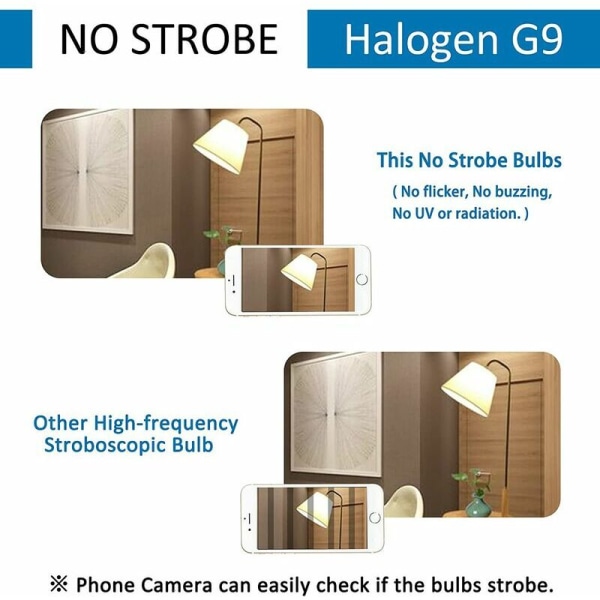 G9 halogenlampa 28W 230V, 370LM 2700K varmvit dimbar, G9 kapsellampor, för ljuskronor, landskapsljus, vägglampor, skåpbelysning, packa o